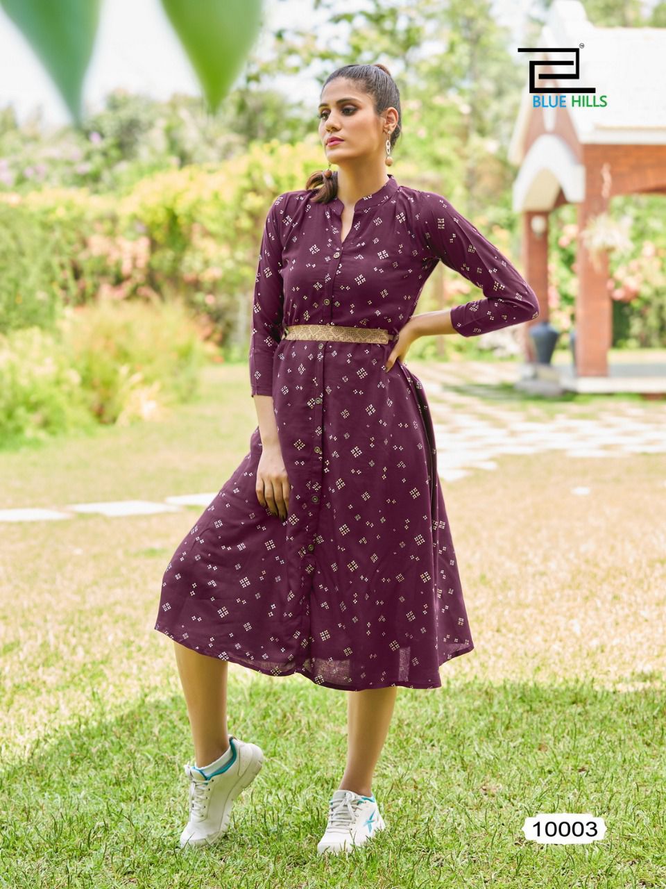 Blue Hills Belt 10 Fancy Party Wear Heavy Rayon Designer Kurti Collection